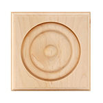 Maple 4-1/2" Bullseye Plinth Block