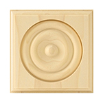Poplar 4-1/2" Bullseye Plinth Block