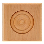 Cherry 5-1/2" Bullseye Plinth Block