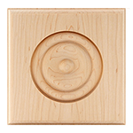 Maple 5-1/2" Bullseye Plinth Block