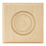 Poplar 5-1/2" Bullseye Plinth Block