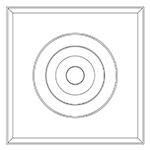 Quarter Sawn Red Oak 5-1/2" Bullseye Plinth Block
