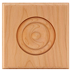 Cherry 5-3/4" Bullseye Plinth Block