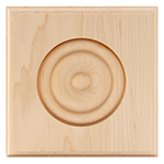 Maple 5-3/4" Bullseye Plinth Block