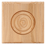 Red Oak 5-3/4" Bullseye Plinth Block