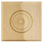 Poplar 5-3/4" Bullseye Plinth Block