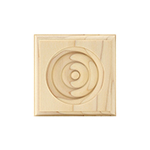 Poplar 3-1/2" Bullseye Plinth Block