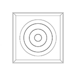 Quarter Sawn Red Oak 4" Bullseye Plinth Block