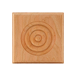 Cherry 4-1/4" Bullseye Plinth Block