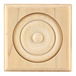 Hickory 4-1/4" Bullseye Plinth Block