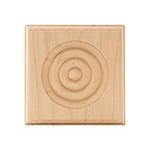 Maple 3-1/2" Bullseye Plinth Block