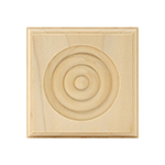 Poplar 4-1/4" Bullseye Plinth Block