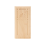 Maple 3-1/2" Clam Shell Design Base Block