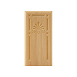 Poplar 3-1/2" Clam Shell Design Base Block