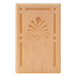 Cherry 5-3/4" Clam Shell Design Base Block