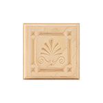 Maple 3-1/2" Clam Shell Design Plinth Block