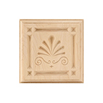 Maple 4" Clam Shell Design Plinth Block