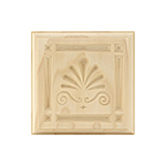 Poplar 4" Clam Shell Design Plinth Block