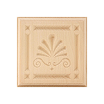 Maple 4-1/4" Clam Shell Design Plinth Block