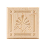 Maple 4-1/2" Clam Shell Design Plinth Block