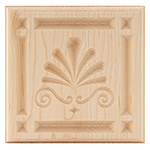 Maple 5-3/4" Clam Shell Design Plinth Block