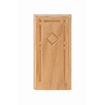 Red Oak 3-1/2" Diamond Design Base Block