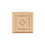 Maple 3" Diamond Design Plinth Block