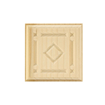Poplar 3-1/2" Diamond Design Plinth Block