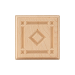 Maple 3-3/4" Diamond Design Plinth Block