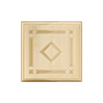 Poplar 3-3/4" Diamond Design Plinth Block