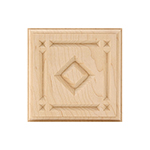 Maple 4" Diamond Design Plinth Block