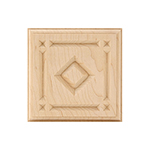 Maple 4" Diamond Design Plinth Block