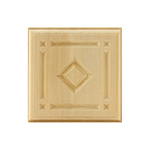Poplar 4" Diamond Design Plinth Block