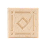 Maple 4-1/4" Diamond Design Plinth Block