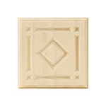 Poplar 4-1/4" Diamond Design Plinth Block