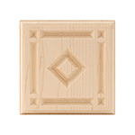 Maple 4-1/2" Diamond Design Plinth Block