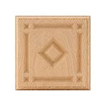 Red Oak 4-1/2" Diamond Design Plinth Block