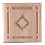Hickory 5-1/2" Diamond Design Plinth Block