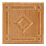 Cherry 5-3/4" Diamond Design Plinth Block