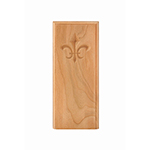 Cherry 3" Fleur-De-Lis Design Base Block