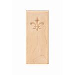 Maple 3" Fleur-De-Lis Design Base Block