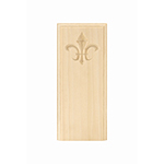 Poplar 3" Fleur-De-Lis Design Base Block