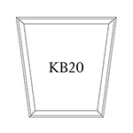 3-3/4" x 3-3/4" Quarter Sawn Red Oak Raised Panel Keystone