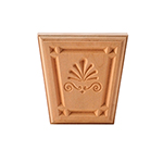 4-1/4" x 4-1/4" Cherry Clam Shell Keystone