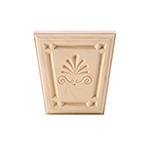 4-1/4" x 4-1/4" Hard Maple Clam Shell Keystone