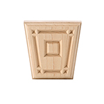4-1/4" x 4-1/4" Hard Maple Raised Panel Keystone
