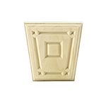 4-1/4" x 4-1/4" Poplar Raised Panel Keystone