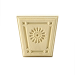 4-1/4" x 4-1/4" Poplar Sunflower Keystone