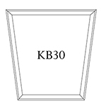 4-1/4" x 4-1/4" Hickory Raised Panel Keystone