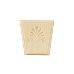 3-1/4" x 3-1/4" Poplar Clam Shell Keystone